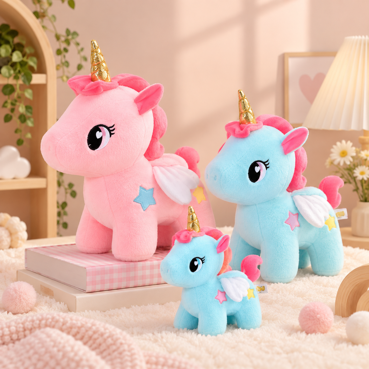 Soft Unicorn Plush Sleeping Doll