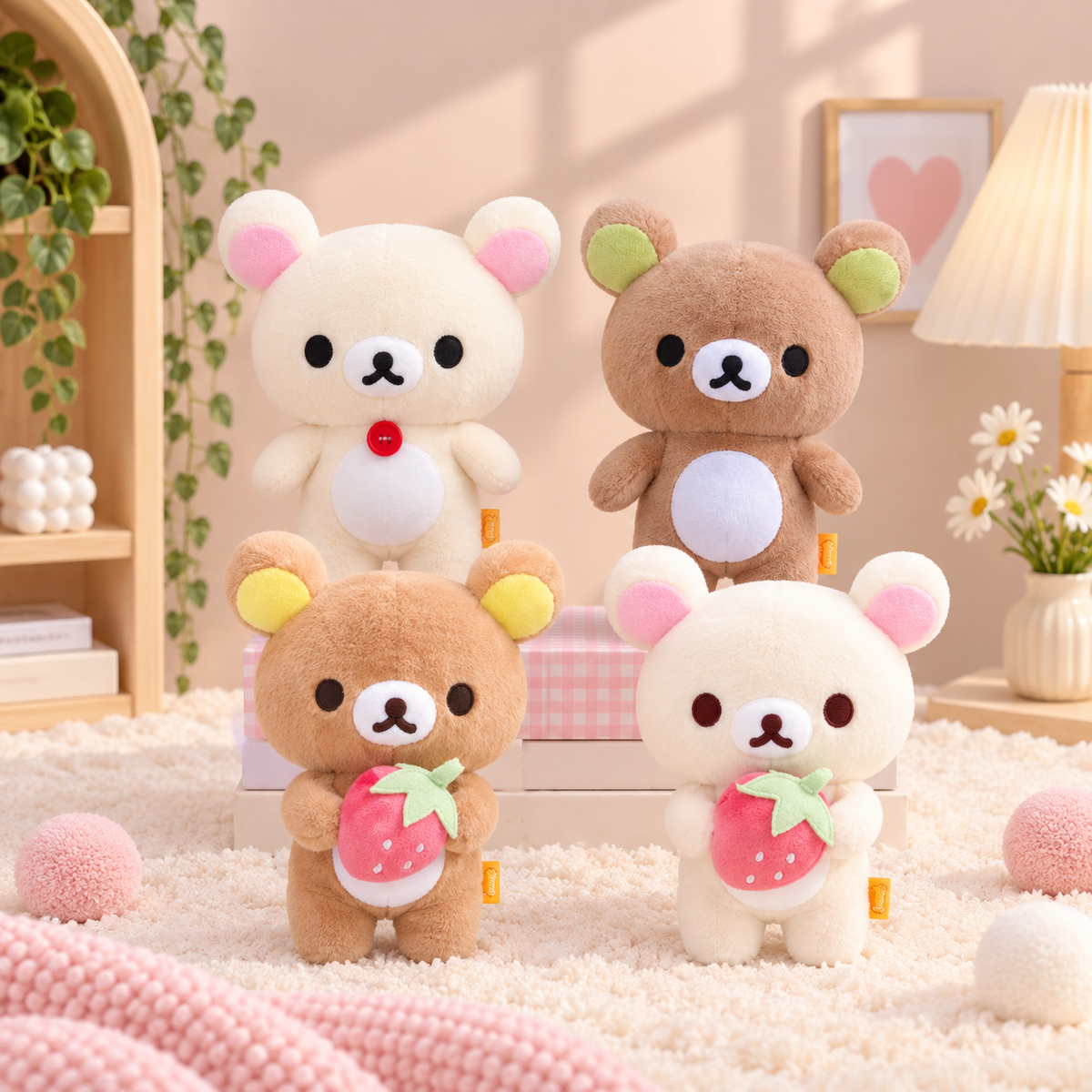 Kawaii Rilakkuma Bear Plush Doll